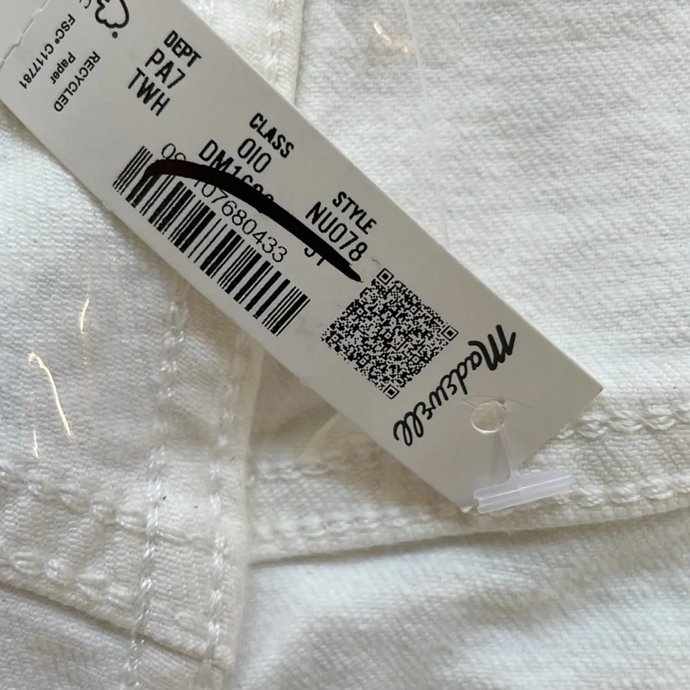 NWT NEW‎ | Madewell The Curvy Perfect Vintage Wide-Leg Crop Jean Tile White 31 - Picture 8 of 13